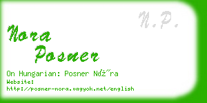 nora posner business card